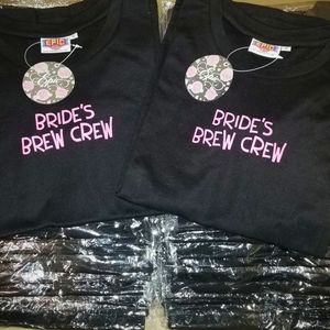 "Bride's Brew Crew" T-shirts